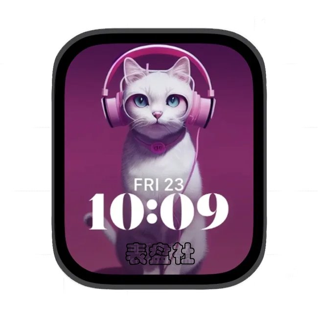 音乐猫苹果手表iwatch壁纸人像表盘