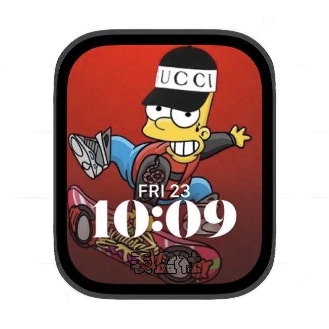 滑板鞋辛普森苹果手表iwatch壁纸人像表盘