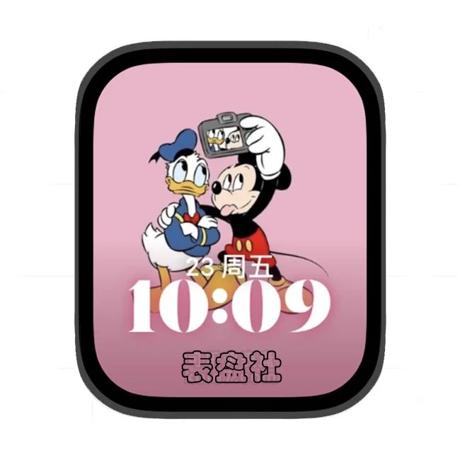 迪士尼唐老鸭米老鼠自拍苹果手表iwatch壁纸人像表盘