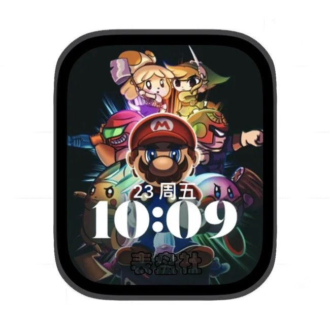 马里奥家族苹果手表iwatch壁纸人像表盘