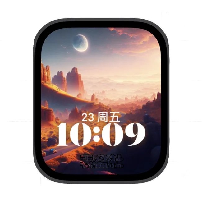 山丘落日黄昏苹果手表iwatch壁纸人像表盘