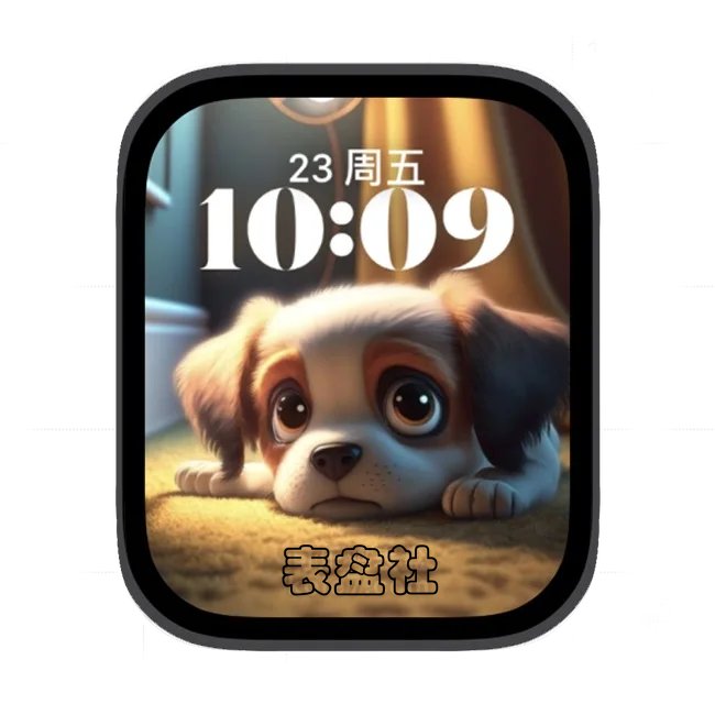 小狗苹果手表iwatch壁纸人像表盘