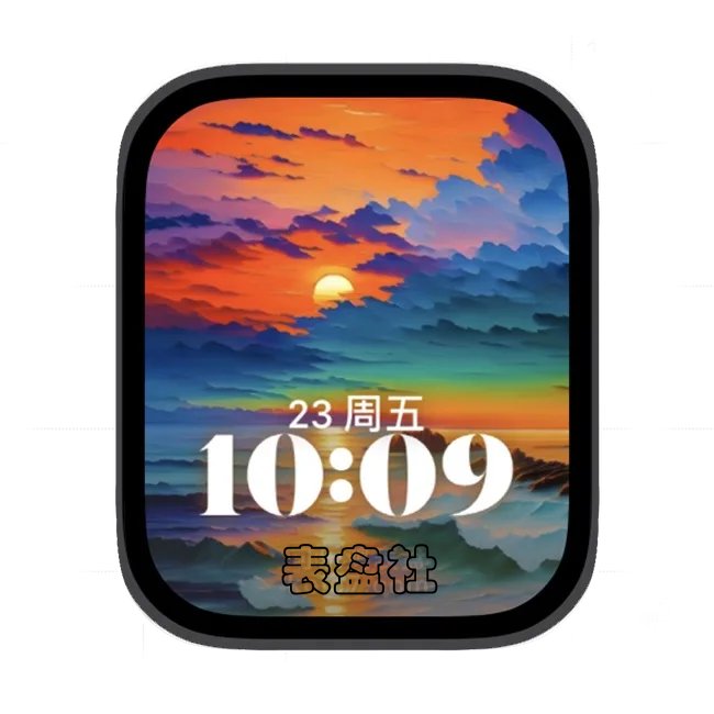 大海落日黄昏苹果手表iwatch壁纸人像表盘