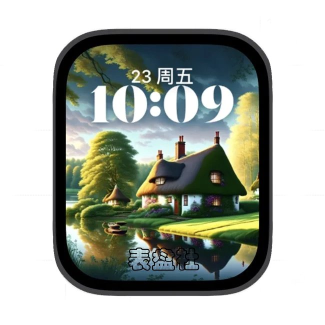 AI园林风光苹果手表iwatch壁纸人像表盘