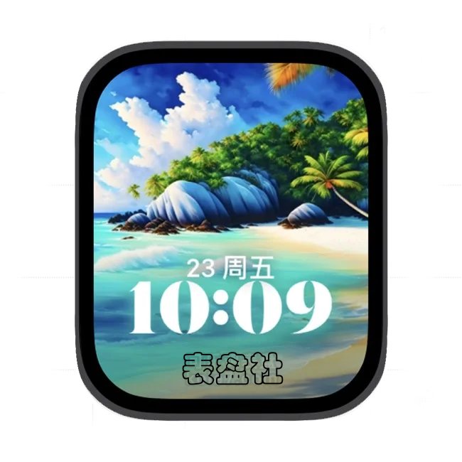 AI大海风景苹果手表iwatch壁纸人像表盘