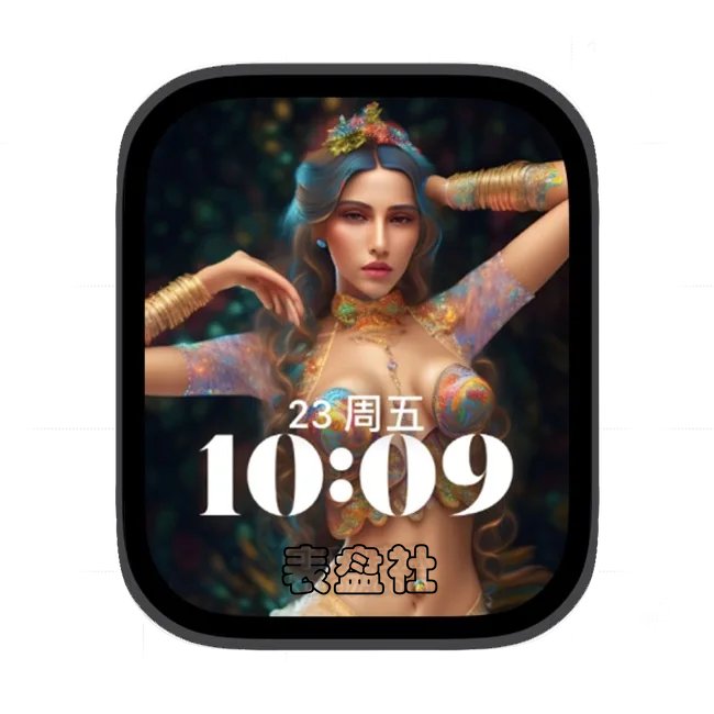 AI女性人物苹果手表iwatch壁纸人像表盘