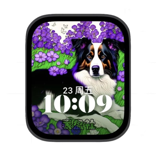 AI宠物狗苹果手表iwatch壁纸人像表盘