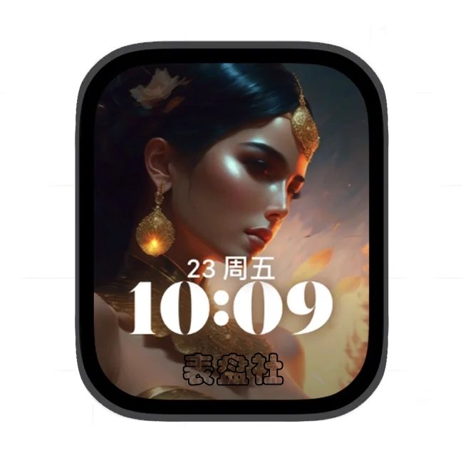 AI人物女性苹果手表iwatch壁纸人像表盘