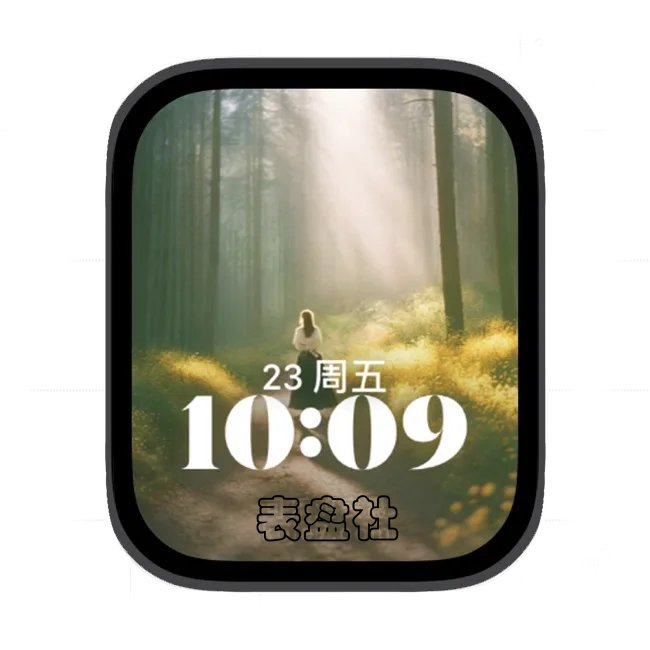 晨光丛林苹果手表iwatch壁纸人像表盘
