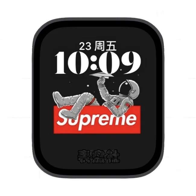 supreme太空人苹果手表iwatch壁纸人像表盘
