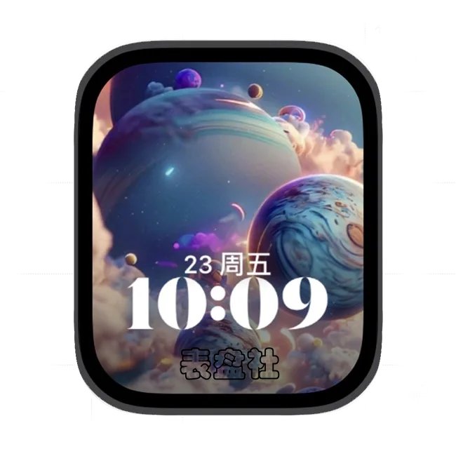 AI宇宙星球苹果手表iwatch壁纸人像表盘