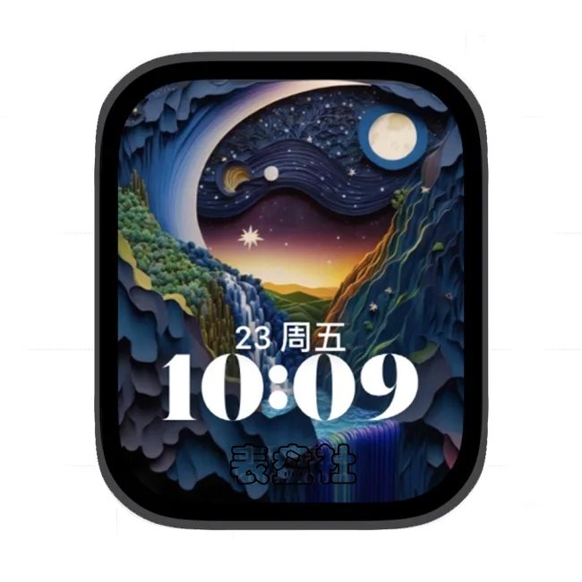 AI山河宇宙星空苹果手表iwatch壁纸人像表盘