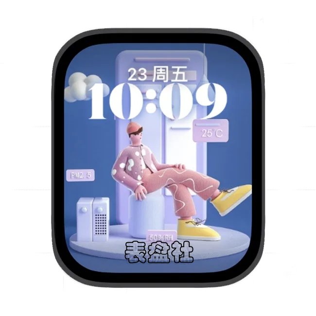 AI卡通人物苹果手表iwatch壁纸人像表盘