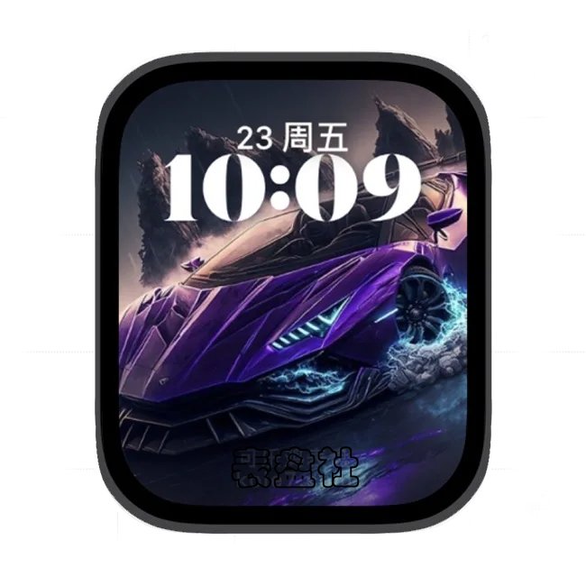 AI酷帅跑车苹果手表iwatch壁纸人像表盘