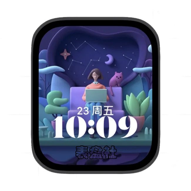 AI人物苹果手表iwatch壁纸人像表盘