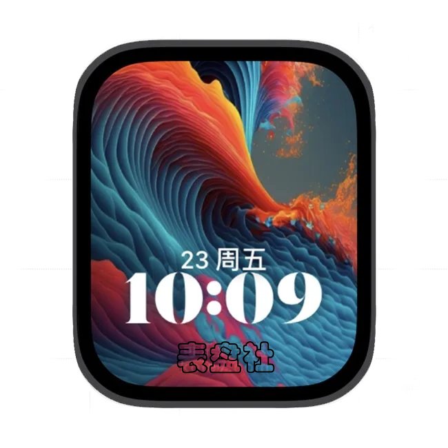 AI惊涛骇浪苹果手表iwatch壁纸人像表盘
