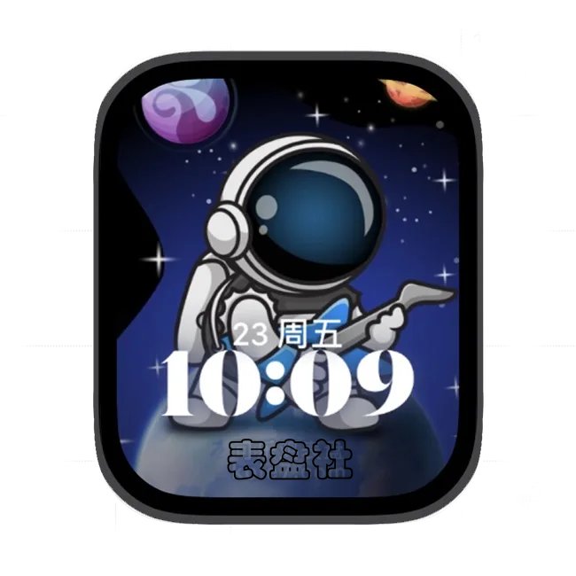星空太空人苹果手表iwatch壁纸人像表盘