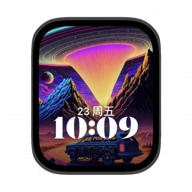 AI宇宙飞船苹果手表iwatch壁纸人像表盘