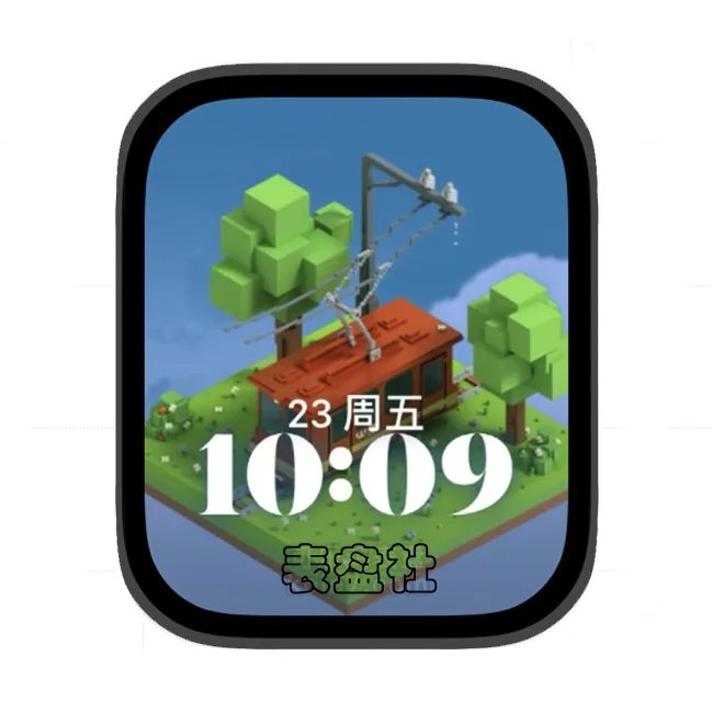 AI田园小屋苹果手表iwatch壁纸人像表盘