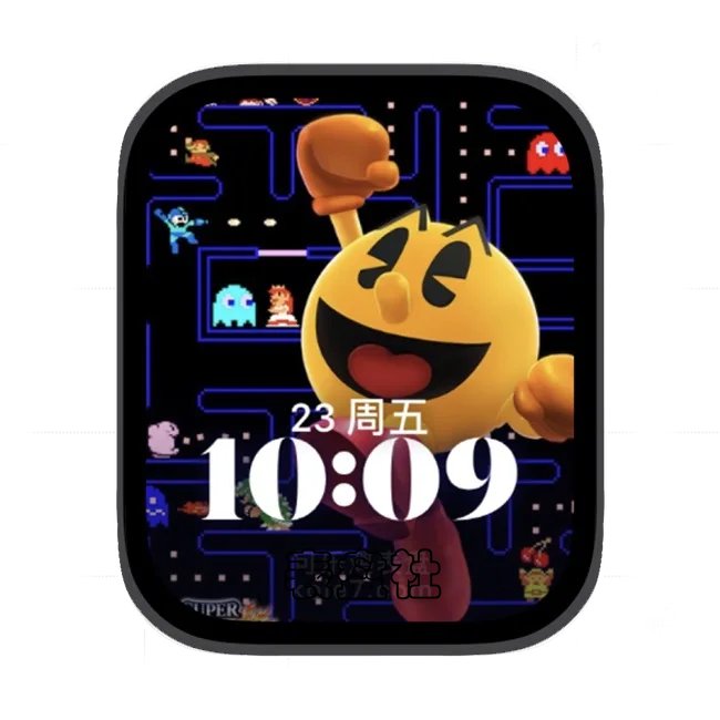 经典吃豆小游戏苹果手表iwatch壁纸人像表盘