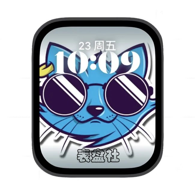 酷帅眼镜猫苹果手表iwatch壁纸人像表盘