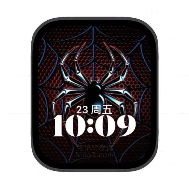 .蜘蛛暗红色蜂窝jpg苹果手表iwatch壁纸人像表盘