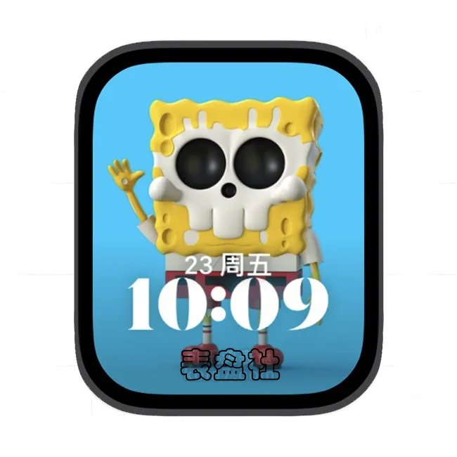 海绵宝宝苹果手表iwatch壁纸人像表盘