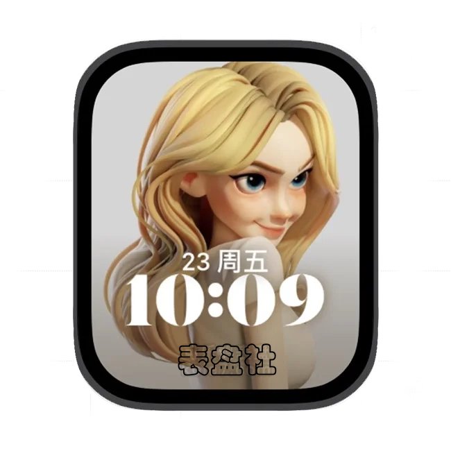 AI女性苹果手表iwatch壁纸人像表盘