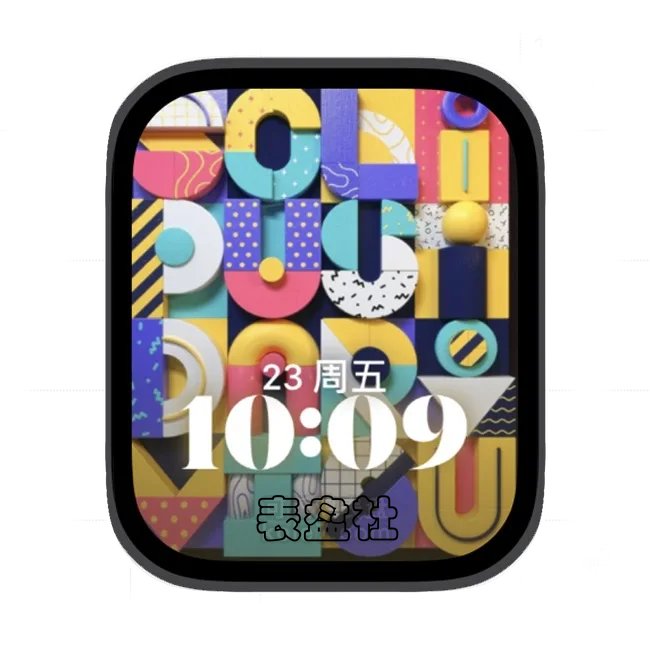 色彩字母苹果手表iwatch壁纸人像表盘