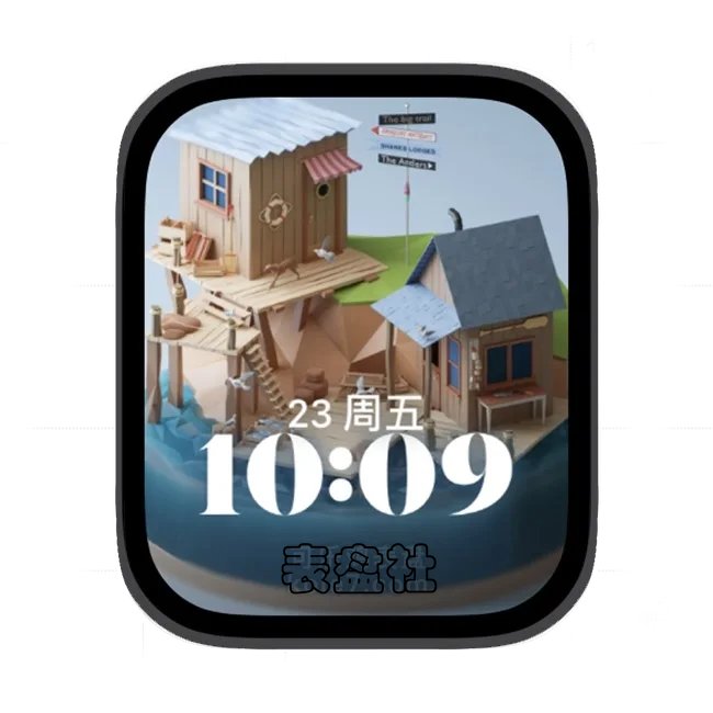 AI小木屋苹果手表iwatch壁纸人像表盘