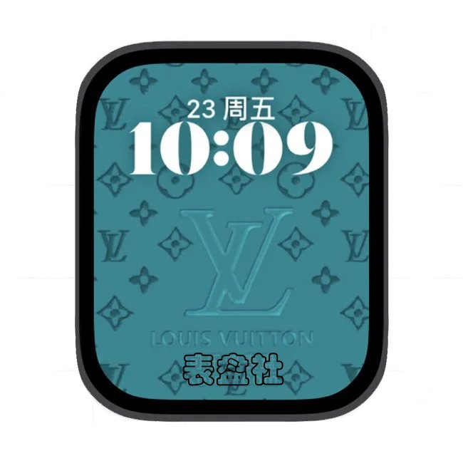 路易威登浅蓝色苹果手表iwatch壁纸人像表盘