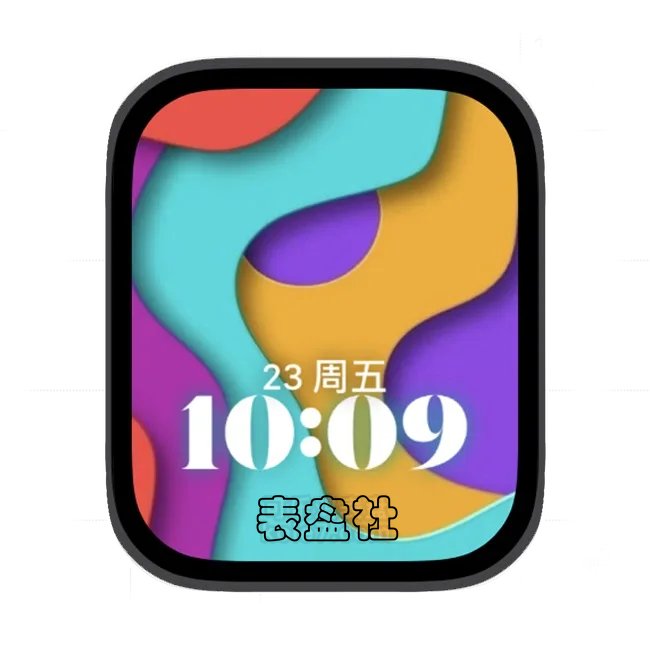 色彩苹果手表iwatch壁纸人像表盘