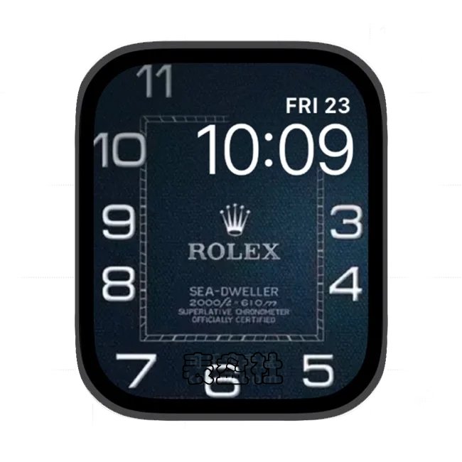 ROLEX劳力士暗蓝色数字简约苹果手表iwatch壁纸表盘