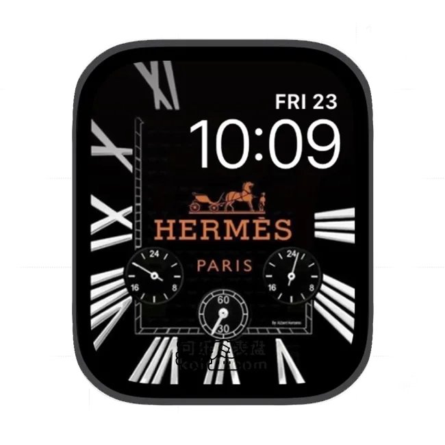 HERMÈS爱马仕三盘式简约苹果手表iwatch壁纸表盘