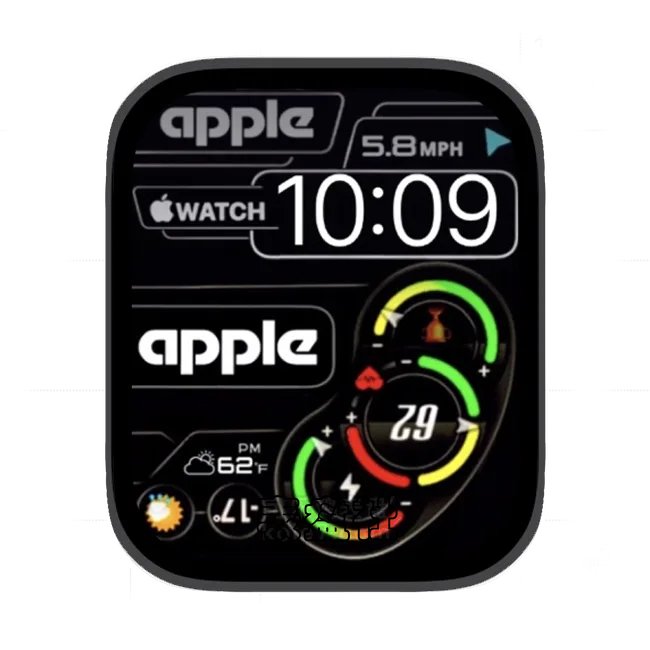 APPLE苹果watch色彩圆环苹果手表iwatch壁纸表盘