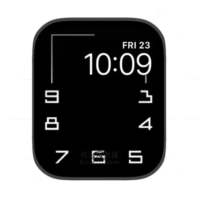 数字简约苹果手表iwatch壁纸表盘