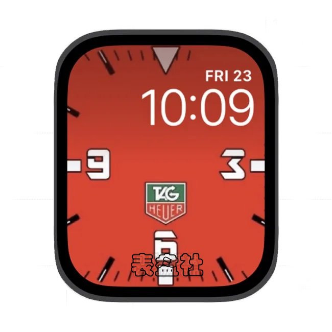 Tagheuer泰格豪雅橙黄色数字简约苹果手表iwatch壁纸表盘