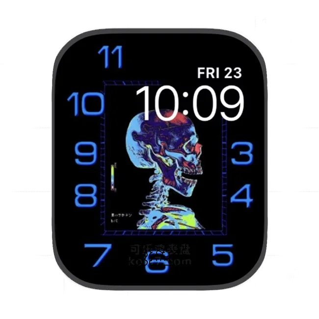 人体骷髅头数字苹果手表iwatch壁纸表盘