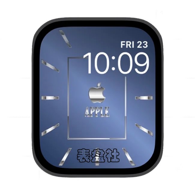 apple浅蓝色底简约苹果手表iwatch壁纸表盘