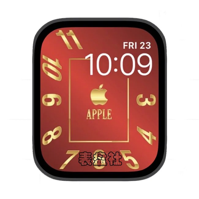 apple橙黄色数字简约苹果手表iwatch壁纸表盘