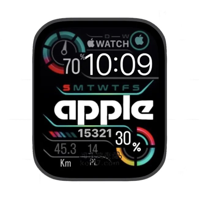 .apple多色单盘式jpg苹果手表iwatch壁纸表盘