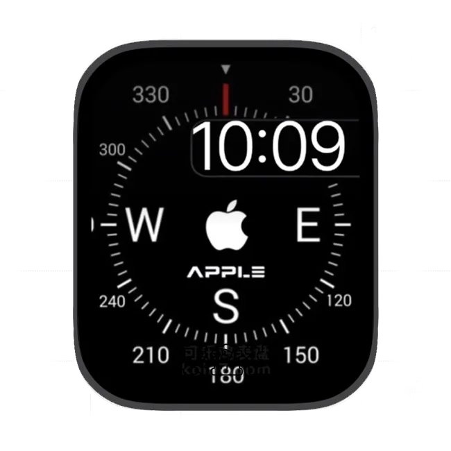 apple圆盘式黑色简约苹果手表iwatch壁纸表盘