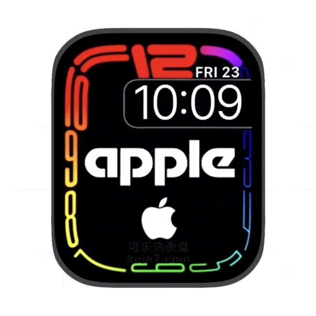 apple watch色彩轮廓苹果手表iwatch壁纸表盘