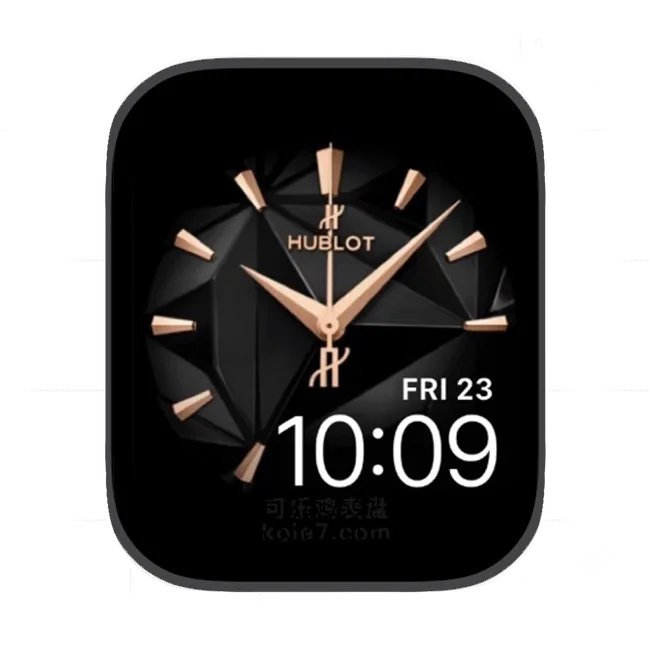 HUBLOT宇舶炭黑色菱角状铜金属指针苹果手表iwatch壁纸表盘