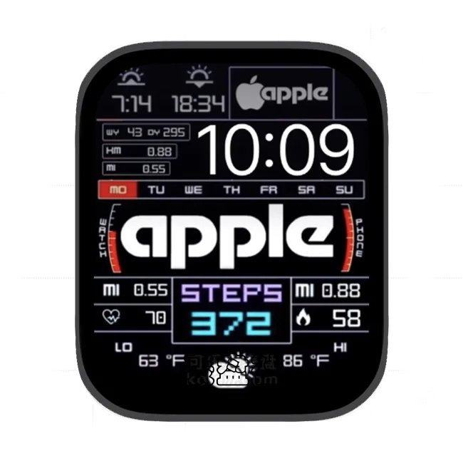 apple多功能天气苹果手表iwatch壁纸表盘