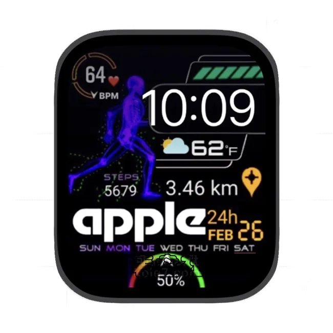 apple多功能天气人体运动苹果手表iwatch壁纸表盘