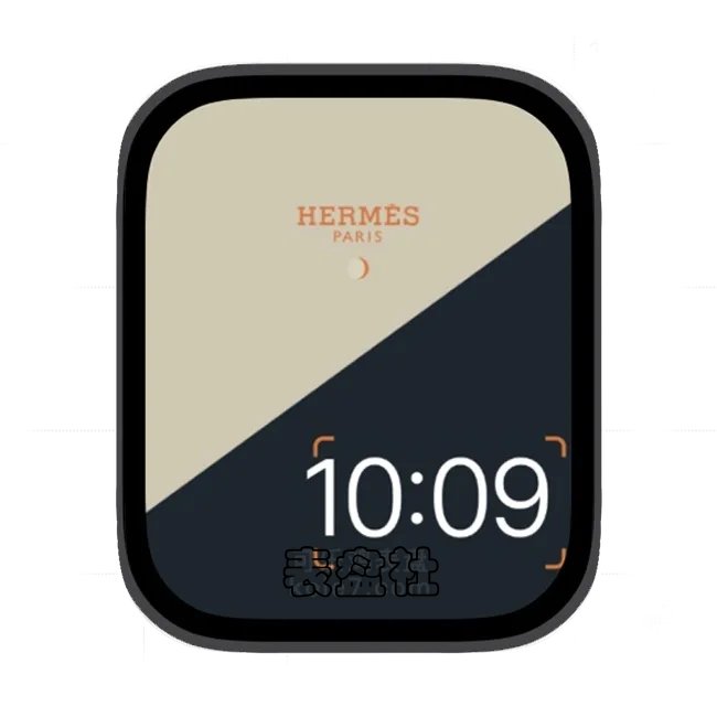HERMES爱马仕浅黄灰简约苹果手表iwatch壁纸表盘