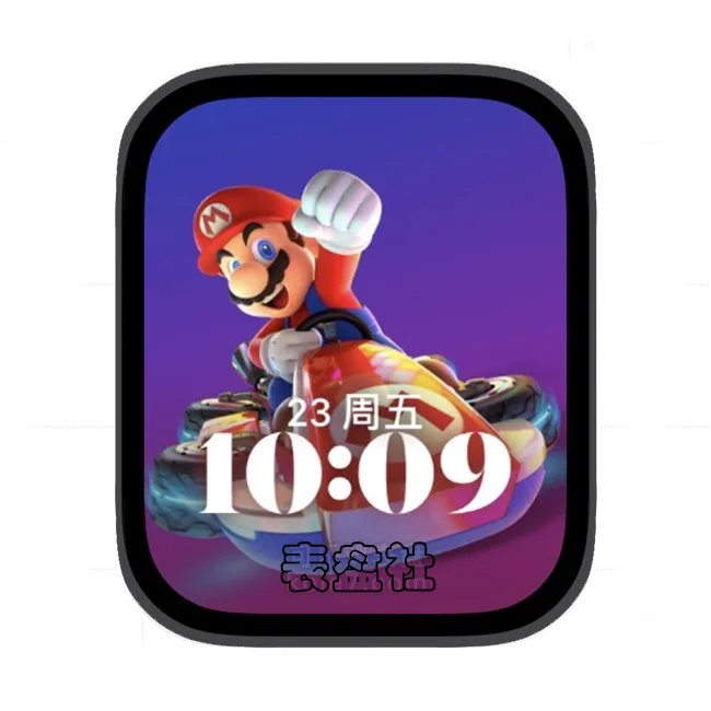 赛车马里奥苹果手表iwatch壁纸人像表盘