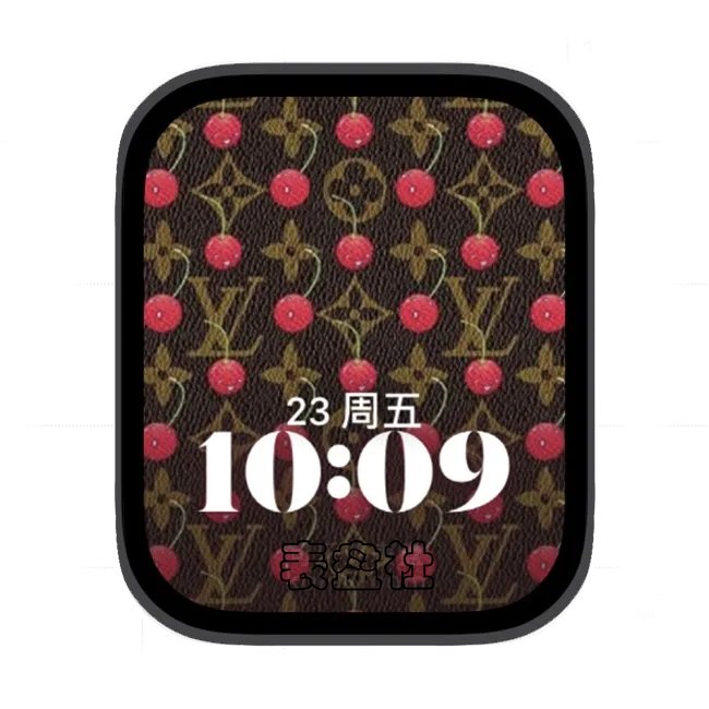 路易威登棕色皮底水果苹果手表iwatch壁纸人像表盘