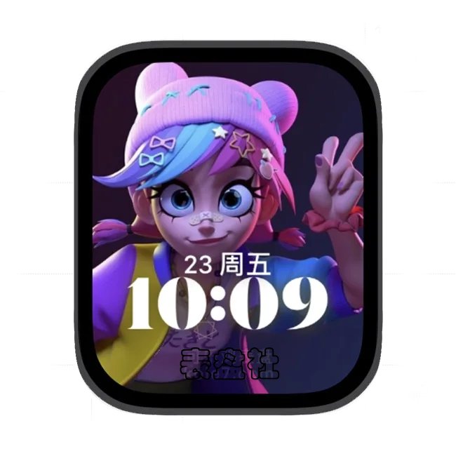 卡通女性苹果手表iwatch壁纸人像表盘